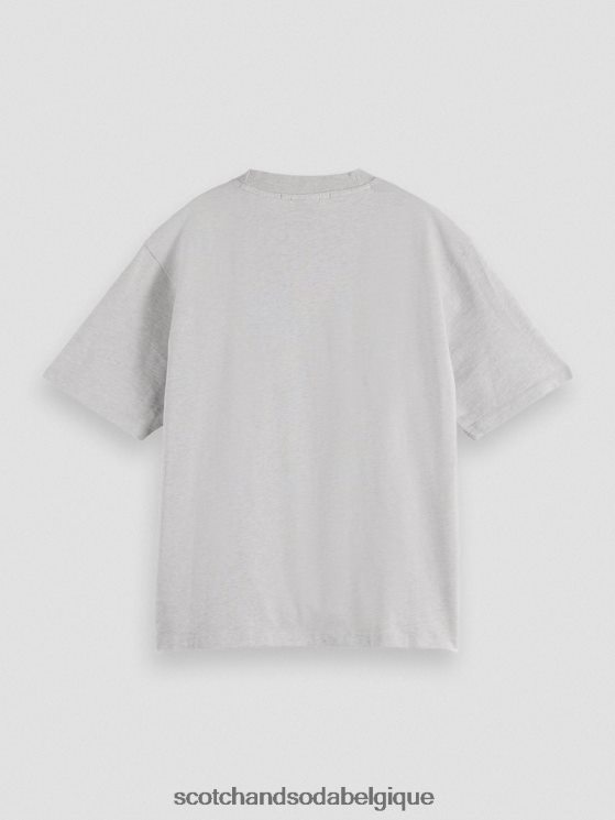 vêtements Scotch & Soda t-shirt ample à imprimé graphique- Scotch and Soda shop online gris mélangé 6BZRBF62