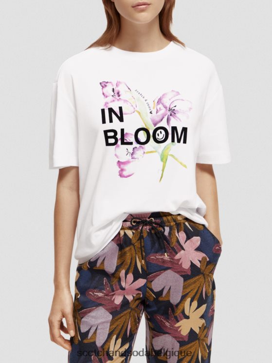 vêtements Scotch & Soda t-shirt ample à motif artistique- Scotch and Soda Belgique blanc 6BZRBF65