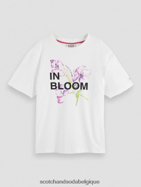 vêtements Scotch & Soda t-shirt ample à motif artistique- Scotch and Soda Belgique blanc 6BZRBF65