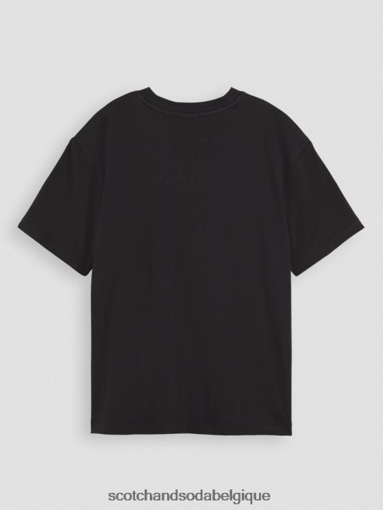 vêtements Scotch & Soda t-shirt ample à motif artistique- Scotch and Soda Bruxelles noir 6BZRBF93