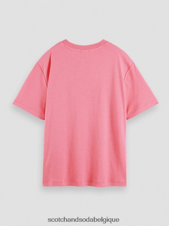 vêtements Scotch & Soda t-shirt ample à motif artistique- Scotch and Soda Namur punch rose 6BZRBF94