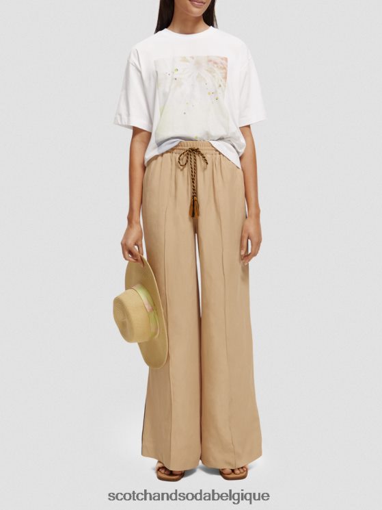 vêtements Scotch & Soda t-shirt ample à motif artistique- Scotch and Soda femme blanc 6BZRBF77