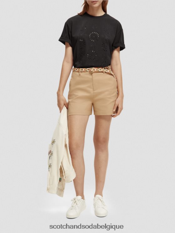 vêtements Scotch & Soda t-shirt ample à motif brodé- Scotch and Soda shop online noir 6BZRBF89