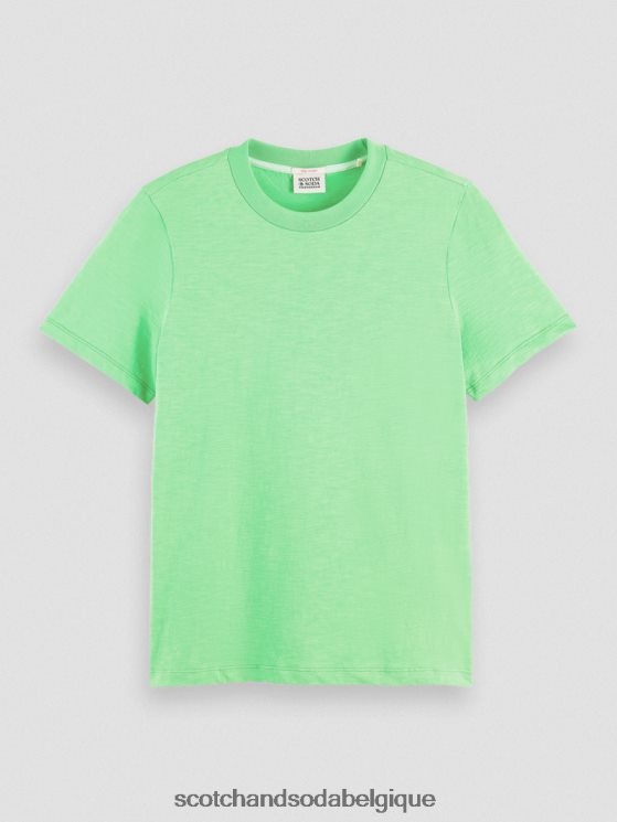vêtements Scotch & Soda t-shirt coupe classique- Scotch and Soda Belgique perruche brillante 6BZRBF101