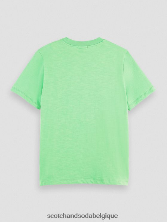 vêtements Scotch & Soda t-shirt coupe classique- Scotch and Soda Belgique perruche brillante 6BZRBF101
