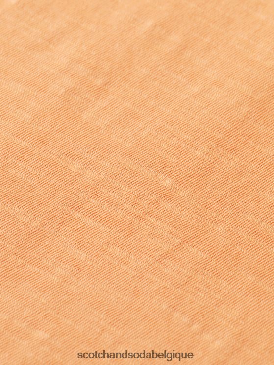 vêtements Scotch & Soda t-shirt coupe classique- Scotch and Soda Bruxelles orange saumon 6BZRBF102