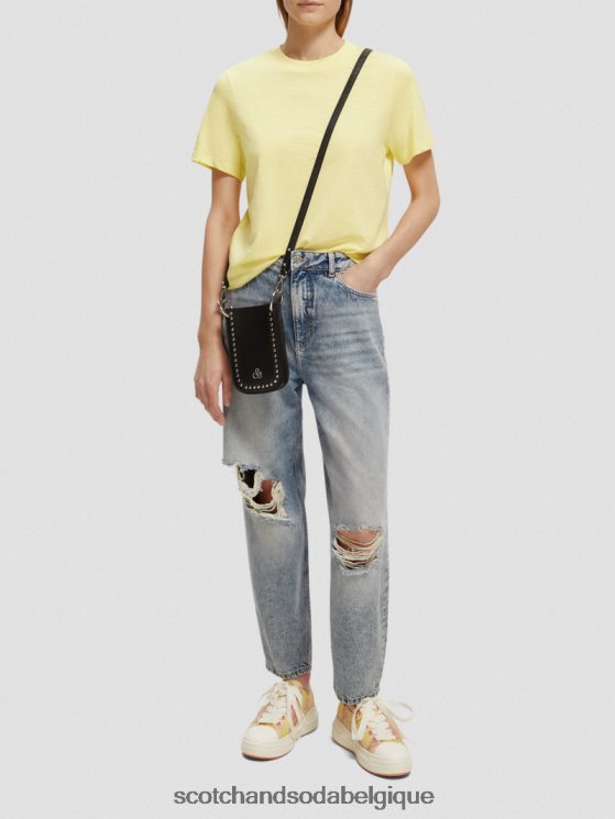 vêtements Scotch & Soda t-shirt coupe classique- Scotch and Soda Liﾨﾨge Popcorn 6BZRBF105
