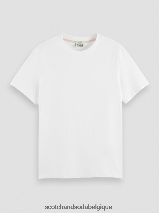 vêtements Scotch & Soda t-shirt coupe classique- Scotch and Soda Namur blanc 6BZRBF103