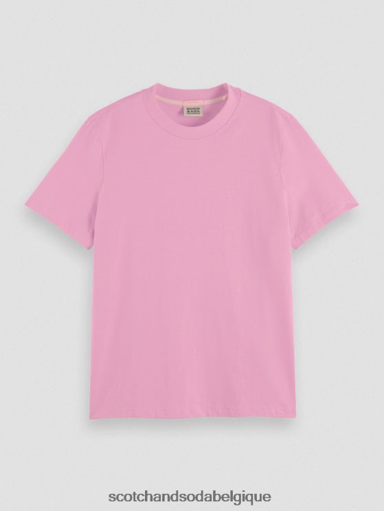 vêtements Scotch & Soda t-shirt coupe classique- Scotch and Soda femme orchidée rose 6BZRBF104