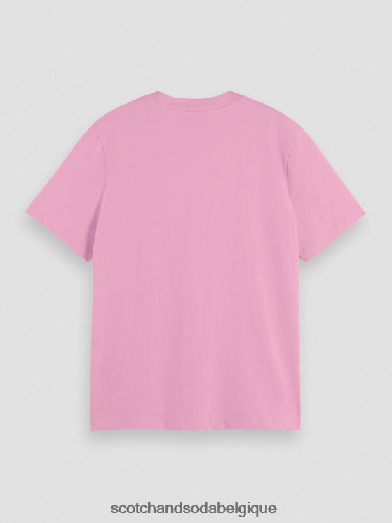 vêtements Scotch & Soda t-shirt coupe classique- Scotch and Soda femme orchidée rose 6BZRBF104