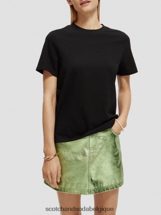 vêtements Scotch & Soda t-shirt coupe classique- Scotch and Soda outlet noir 6BZRBF100