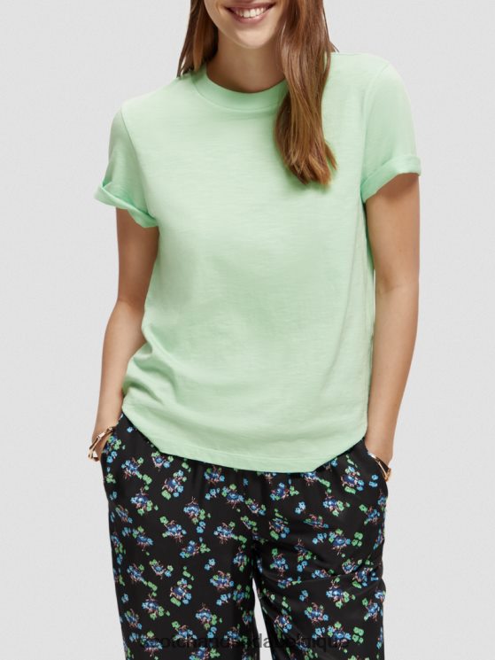 vêtements Scotch & Soda t-shirt coupe classique- Scotch and Soda shop near me menthe cendrée 6BZRBF99