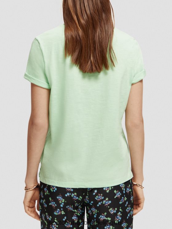 vêtements Scotch & Soda t-shirt coupe classique- Scotch and Soda shop near me menthe cendrée 6BZRBF99