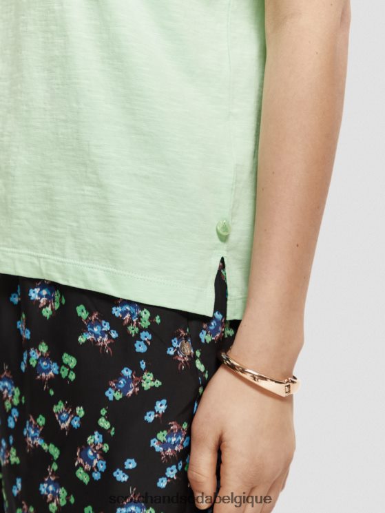 vêtements Scotch & Soda t-shirt coupe classique- Scotch and Soda shop near me menthe cendrée 6BZRBF99