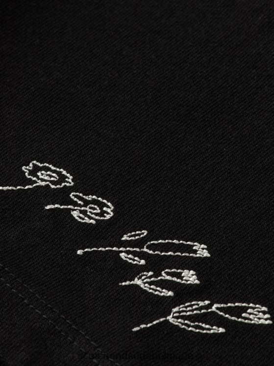 vêtements Scotch & Soda t-shirt court à broderies- Scotch and Soda outlet noir 6BZRBF73