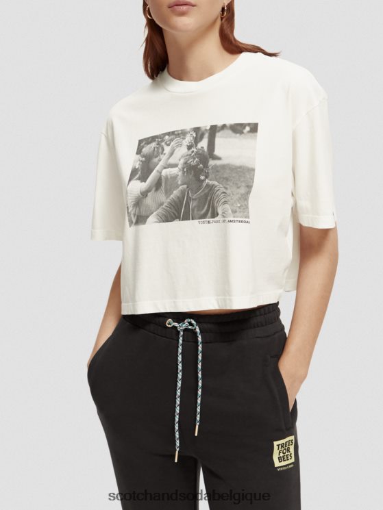 vêtements Scotch & Soda t-shirt court à motif photo- Scotch and Soda Namur combiner un 6BZRBF112