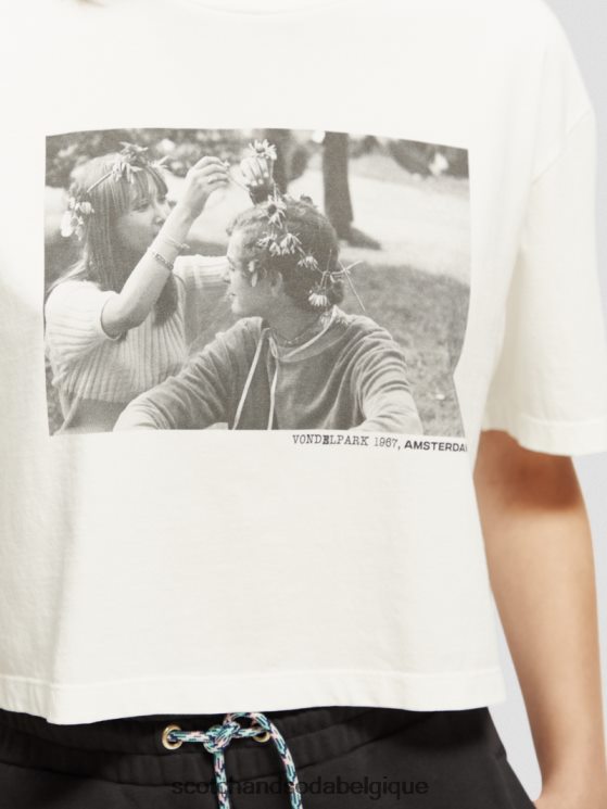 vêtements Scotch & Soda t-shirt court à motif photo- Scotch and Soda Namur combiner un 6BZRBF112