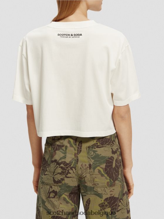 vêtements Scotch & Soda t-shirt court à motif photo- Scotch and Soda femme combo b 6BZRBF113