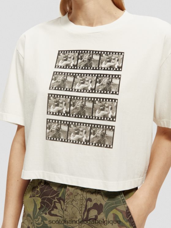 vêtements Scotch & Soda t-shirt court à motif photo- Scotch and Soda femme combo b 6BZRBF113