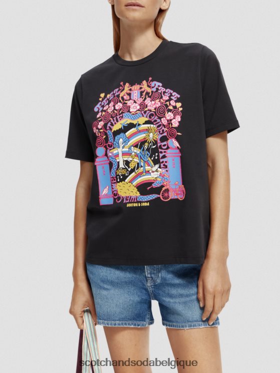 vêtements Scotch & Soda t-shirt en coton biologique coupe décontractée- Scotch and Soda parfum noir 6BZRBF97