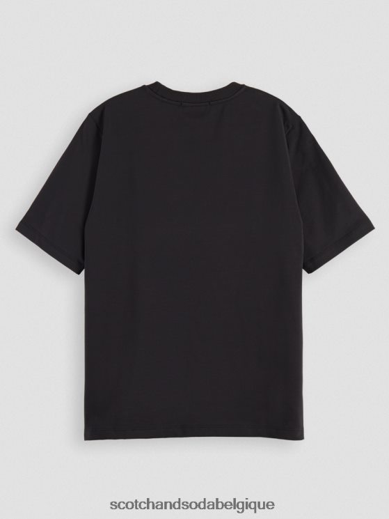 vêtements Scotch & Soda t-shirt en coton biologique coupe décontractée- Scotch and Soda parfum noir 6BZRBF97
