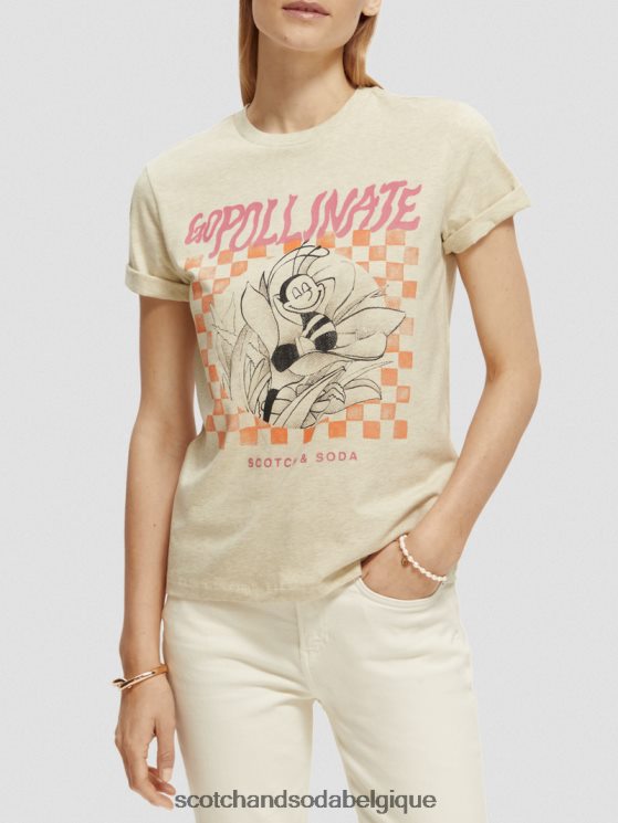 vêtements Scotch & Soda t-shirt en coton biologique coupe décontractée- Scotch and Soda shop near me mélange de flocons d'avoine 6BZRBF81