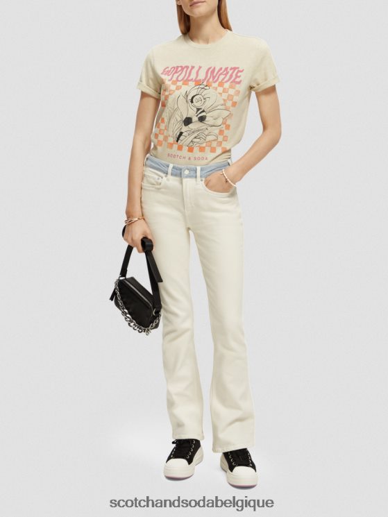 vêtements Scotch & Soda t-shirt en coton biologique coupe décontractée- Scotch and Soda shop near me mélange de flocons d\'avoine 6BZRBF81