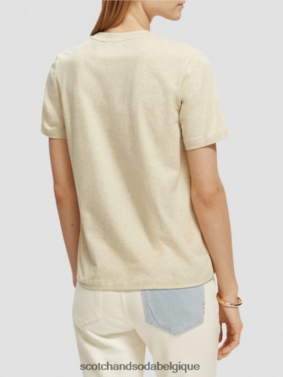 vêtements Scotch & Soda t-shirt en coton biologique coupe décontractée- Scotch and Soda shop near me mélange de flocons d\'avoine 6BZRBF81