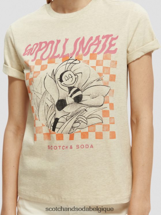 vêtements Scotch & Soda t-shirt en coton biologique coupe décontractée- Scotch and Soda shop near me mélange de flocons d\'avoine 6BZRBF81