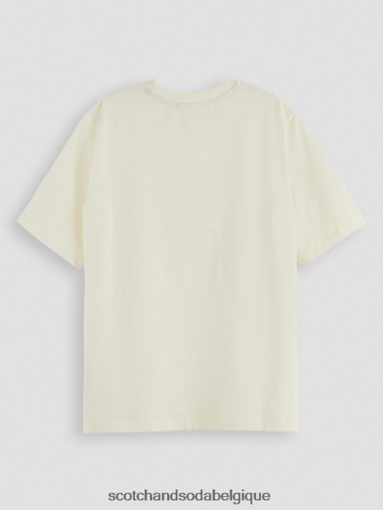 vêtements Scotch & Soda t-shirt en coton biologique coupe décontractée- Scotch and Soda shop online blanc 6BZRBF98