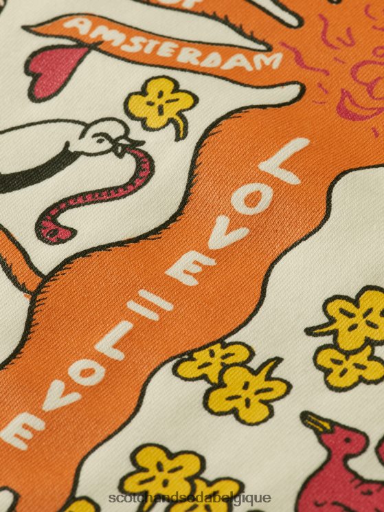 vêtements Scotch & Soda t-shirt en coton biologique coupe décontractée- Scotch and Soda shop online blanc 6BZRBF98