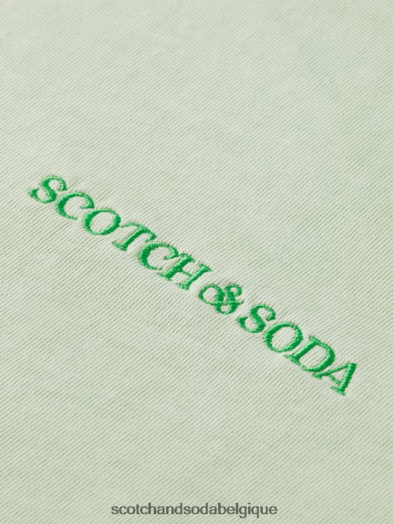 vêtements Scotch & Soda t-shirt teint à base de plantes- Scotch and Soda Namur menthe 6BZRBF121