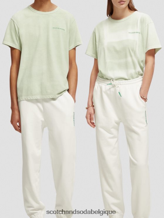vêtements Scotch & Soda t-shirt teint à base de plantes- Scotch and Soda Namur menthe 6BZRBF121