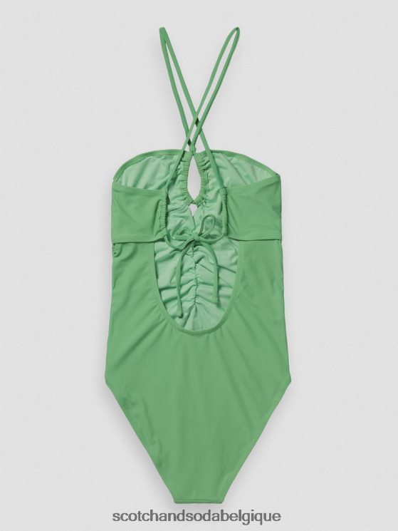 vêtements Scotch & Soda maillot de bain dos nu- Scotch and Soda Namur perruche brillante 6BZRBF256