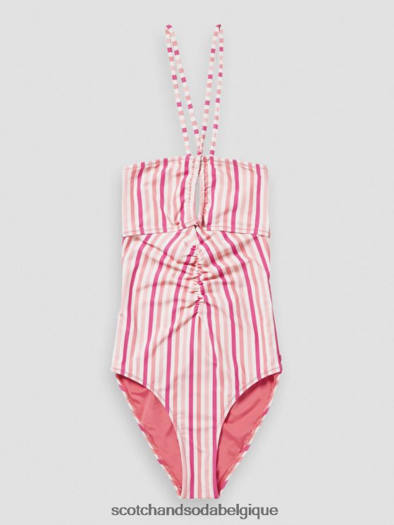 vêtements Scotch & Soda maillot de bain dos nu- Scotch and Soda femme punch rose 6BZRBF257