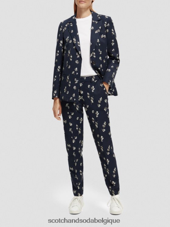 vêtements Scotch & Soda The Lowry - Pantalon slim taille mi-haute en jacquard- Scotch and Soda shop near me tulipes 6BZRBF153