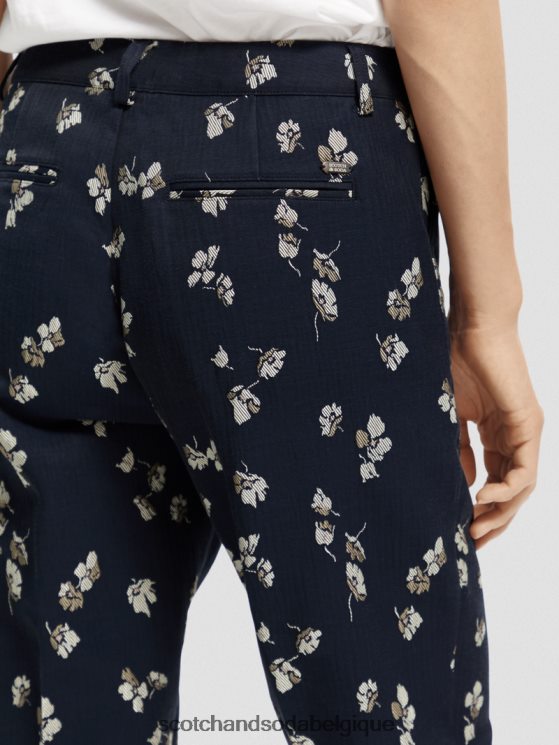 vêtements Scotch & Soda The Lowry - Pantalon slim taille mi-haute en jacquard- Scotch and Soda shop near me tulipes 6BZRBF153