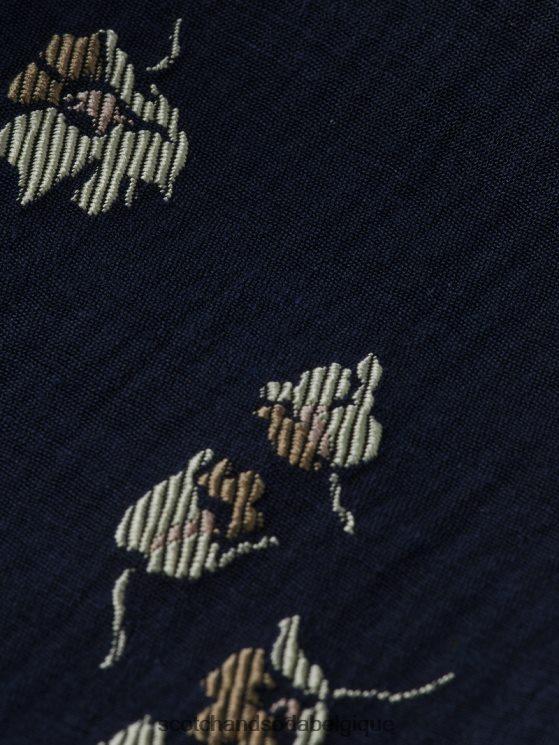 vêtements Scotch & Soda The Lowry - Pantalon slim taille mi-haute en jacquard- Scotch and Soda shop near me tulipes 6BZRBF153