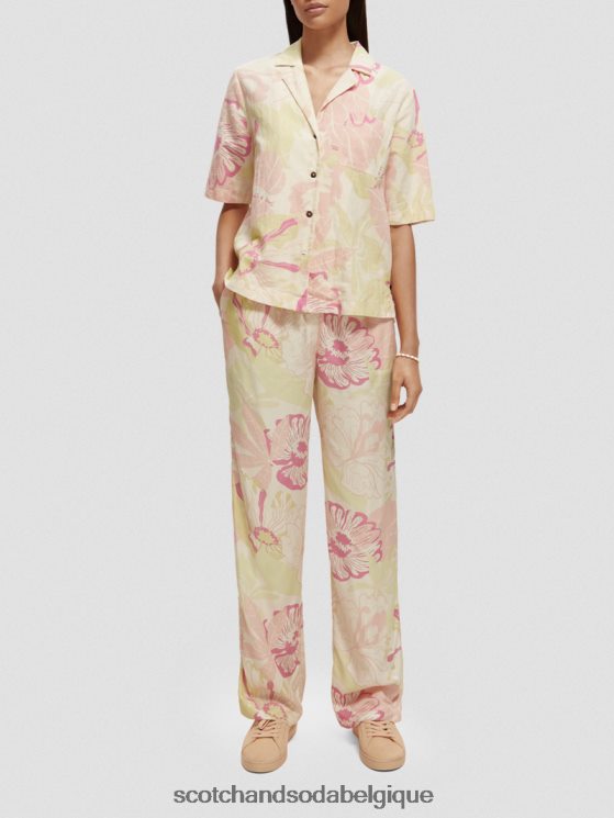 vêtements Scotch & Soda le gia taille mi-haute jambe large imprimé- Scotch and Soda femme fleur de vondelfield 6BZRBF167