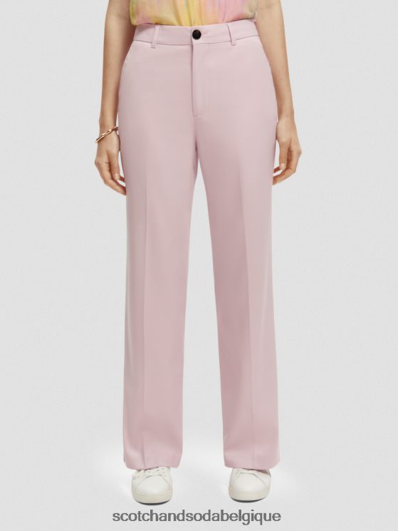 vêtements Scotch & Soda le pantalon large taille haute edie- Scotch and Soda femme lavande 6BZRBF158