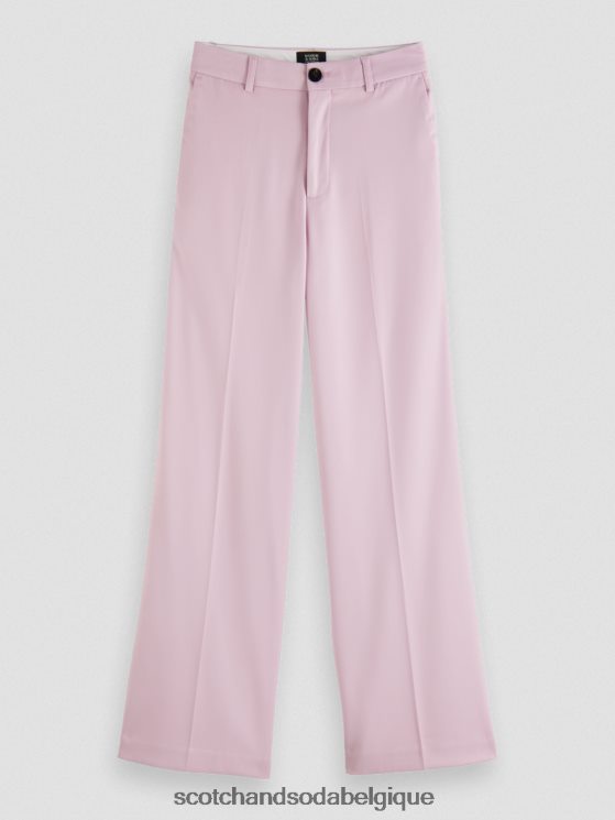 vêtements Scotch & Soda le pantalon large taille haute edie- Scotch and Soda femme lavande 6BZRBF158