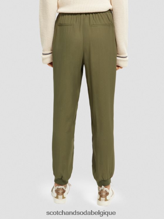 vêtements Scotch & Soda pantalon de jogging facile- Scotch and Soda Namur vert armée 6BZRBF148