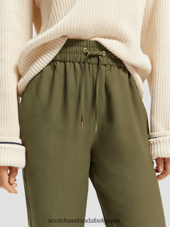 vêtements Scotch & Soda pantalon de jogging facile- Scotch and Soda Namur vert armée 6BZRBF148
