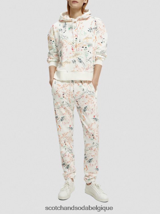 vêtements Scotch & Soda pantalon de jogging imprimé à taille mi-haute- Scotch and Soda shop near me blanc plus sauvage 6BZRBF171