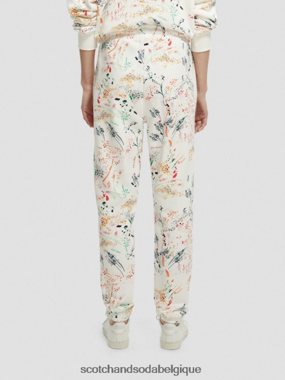 vêtements Scotch & Soda pantalon de jogging imprimé à taille mi-haute- Scotch and Soda shop near me blanc plus sauvage 6BZRBF171