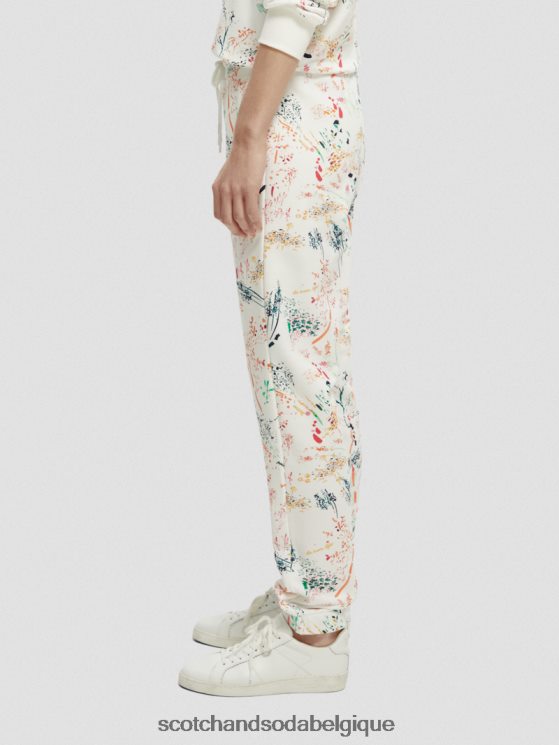 vêtements Scotch & Soda pantalon de jogging imprimé à taille mi-haute- Scotch and Soda shop near me blanc plus sauvage 6BZRBF171