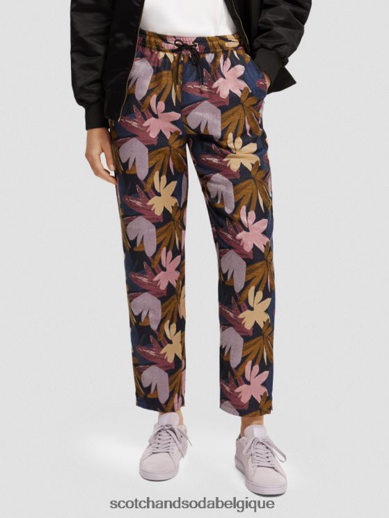 vêtements Scotch & Soda pantalon de jogging tissé en jacquard- Scotch and Soda shop online camouflage de fleurs 6BZRBF152