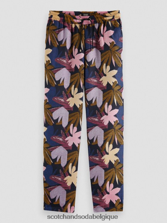 vêtements Scotch & Soda pantalon de jogging tissé en jacquard- Scotch and Soda shop online camouflage de fleurs 6BZRBF152