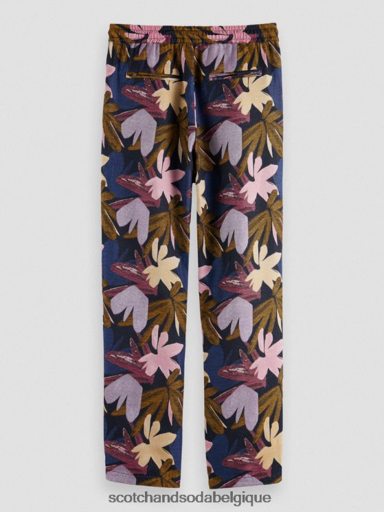 vêtements Scotch & Soda pantalon de jogging tissé en jacquard- Scotch and Soda shop online camouflage de fleurs 6BZRBF152