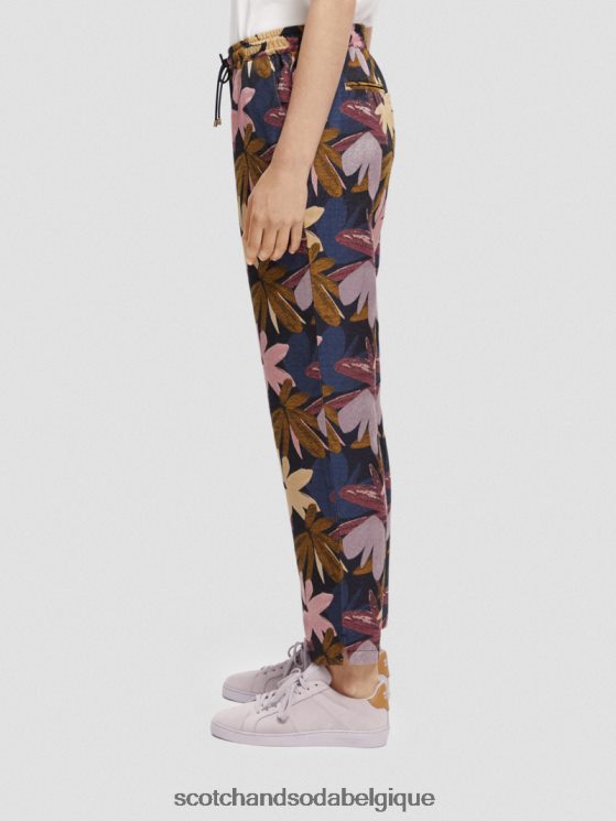vêtements Scotch & Soda pantalon de jogging tissé en jacquard- Scotch and Soda shop online camouflage de fleurs 6BZRBF152